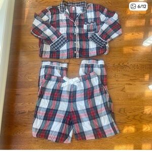 Victoria's Secret Red and White Plaid Pajama Set